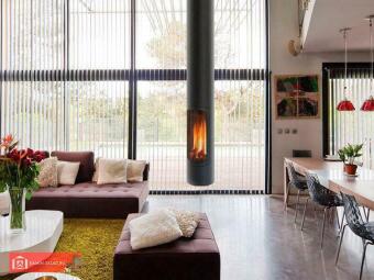 Подвесной дровяной камин Slimfocus со сбалансированной тягой дымохода в Казани