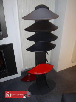 Дровяной камин EVA 992 центральный подвесной лакированный со стеклом в Казани