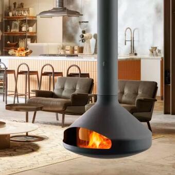 Подвесной дровяной камин Ergofocus со стеклом в Казани