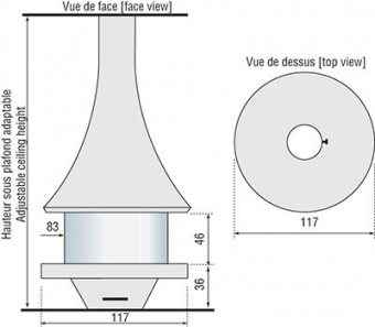 Чертеж для EVA 992 центральный со стеклом