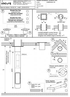 Чертеж для SLIMFOCUS поворачивающийся, со сбалансированной тягой дымохода