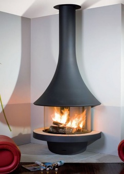 Дровяной камин EVA 992 пристенный со стеклом в Казани