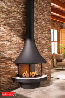 Газовый камин EVA 992 пристенный со стеклом в Казани