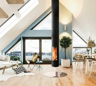 Поворотный дровяной камин Slimfocus в Казани